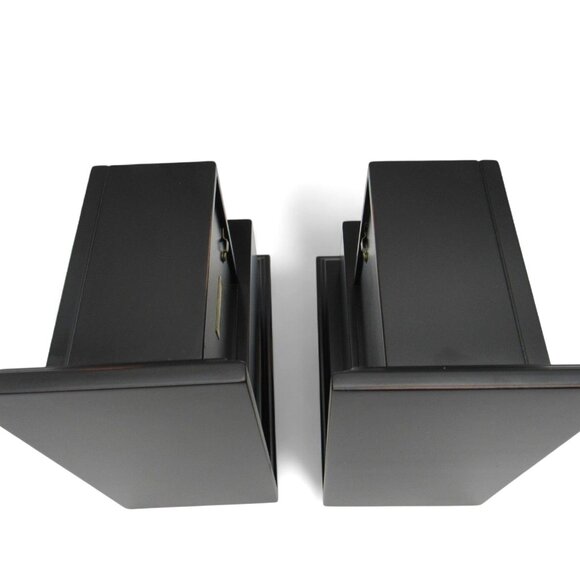 BOMBAY Photo Frame Wood BOOKENDS Set of 2 With Drawers Boxed - Picture 5 of 14